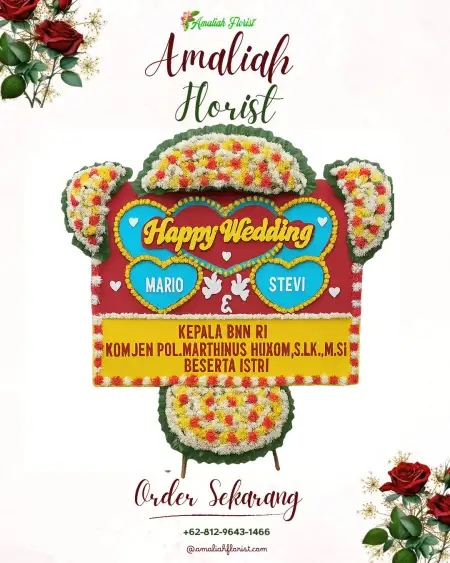 Papan Bunga Pernikahan Saringembat